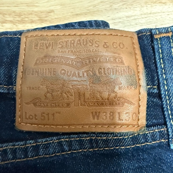 Levi's Men's Straight Jeans - Dark Blue - Picture 2 of 4